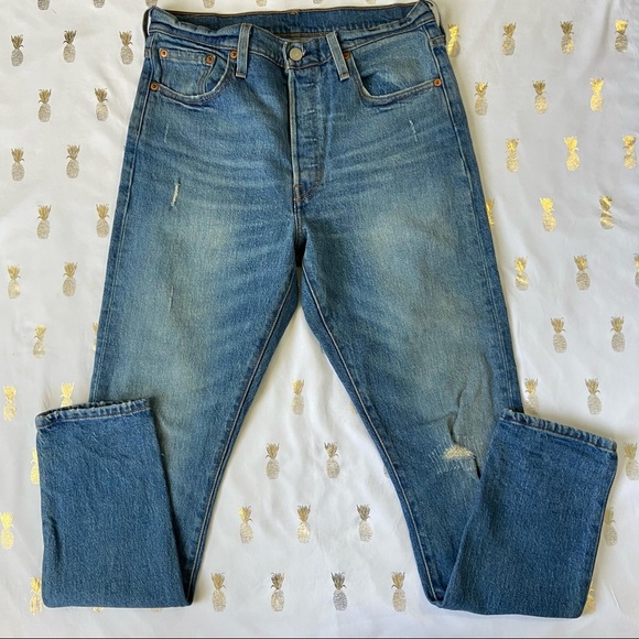 Levi's Denim - Levi’s 501 Distressed High Waisted Slim Fit Skinny Jeans